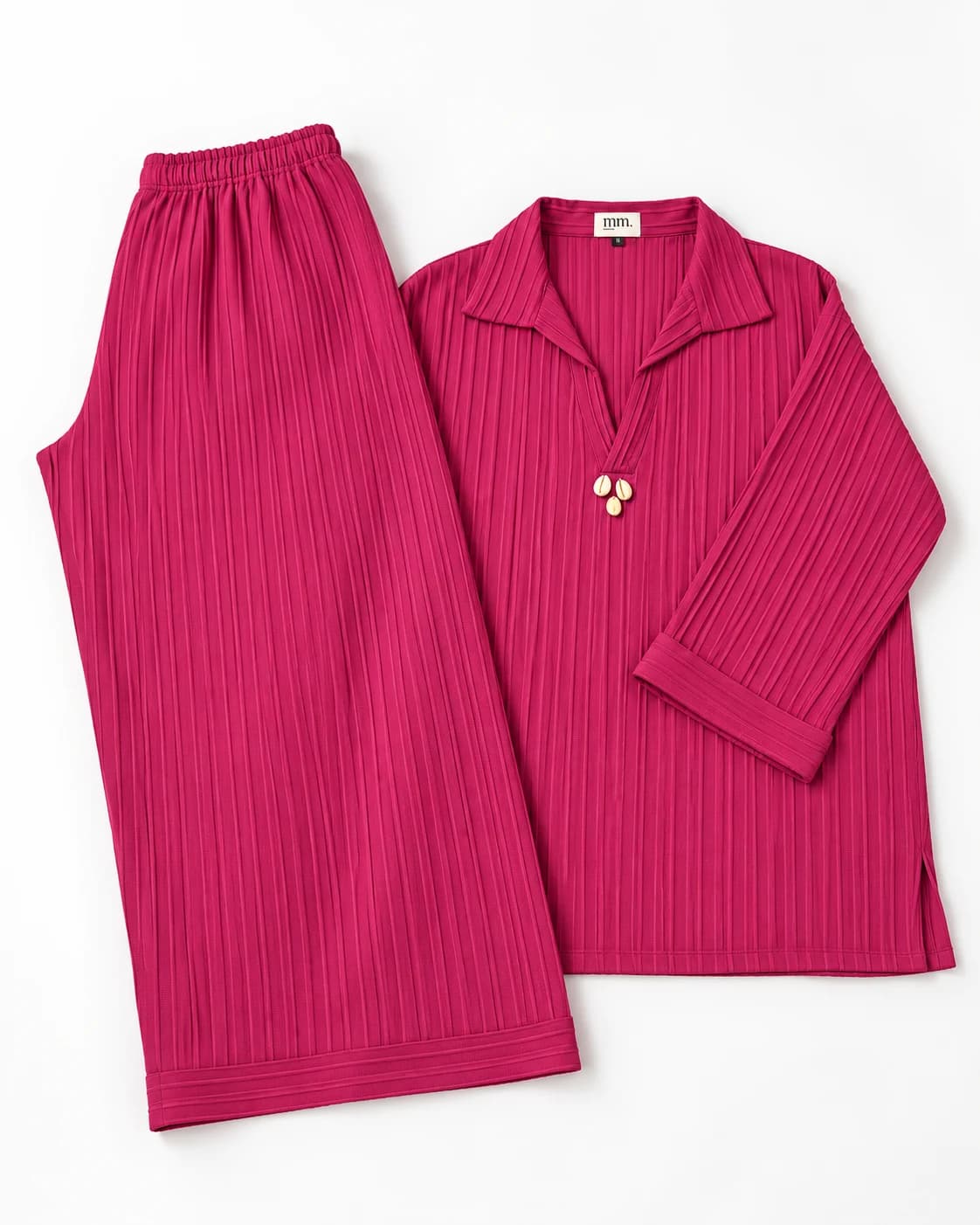 Berry Plum co-ord set flat lay